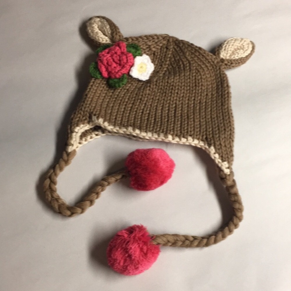 Handmade little girl knit hat